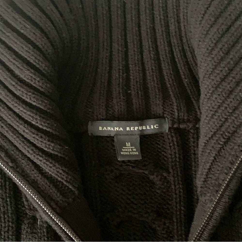 Banana Republic Black Cable Knit Cardigan - Picture 3 of 3